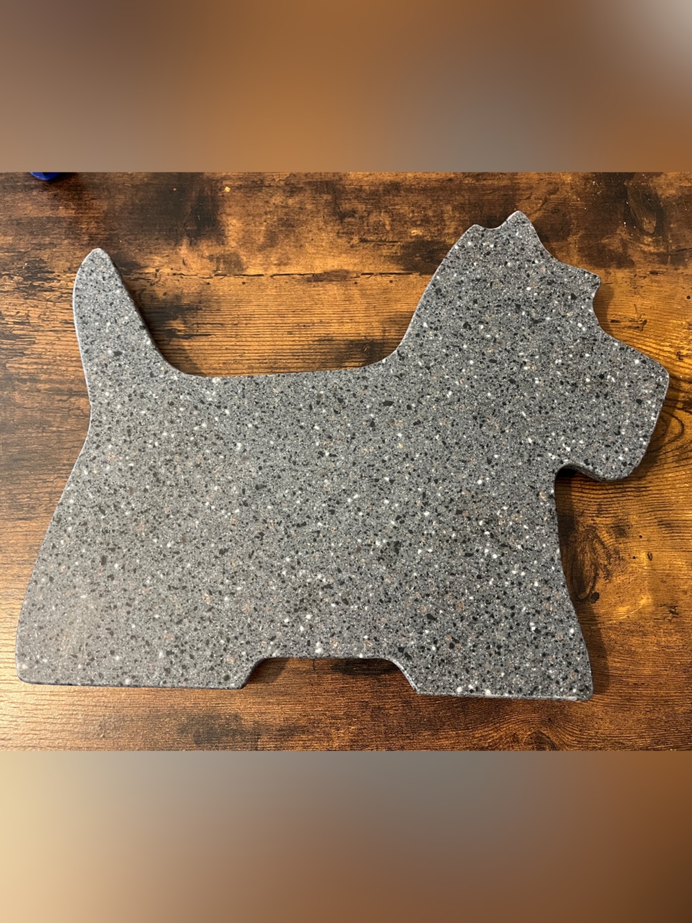 Gray Speckled Decorative Wall Scotty Dog Cheese Serving Cutting Board